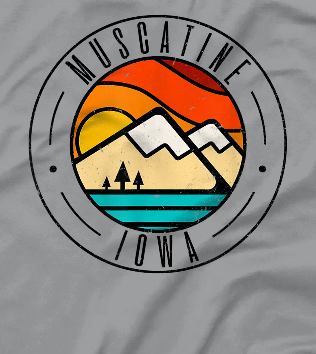 Minimalist Outdoors Muscatine Iowa IA T-Shirt, Women T-Shirt