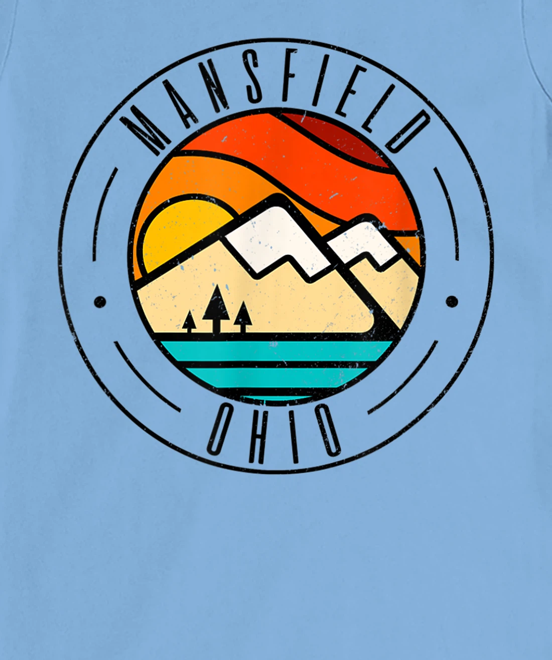 Minimalist Outdoors Mansfield Ohio OH T-Shirt, Women T-Shirt