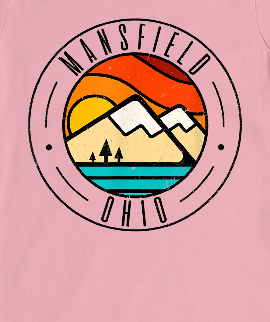 Minimalist Outdoors Mansfield Ohio OH T-Shirt, Women T-Shirt