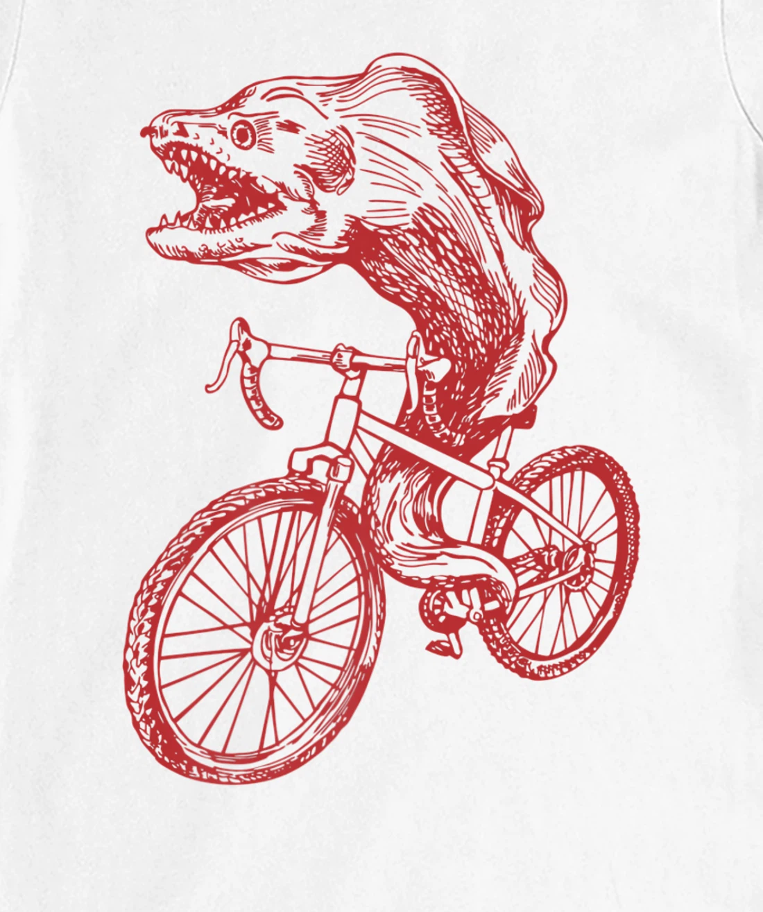Womens SEEMBO Moray Eel Cycling Bicycle Fish Cyclist Biking Bike T-Shirt, Kid T-Shirt and Women T-Shirt