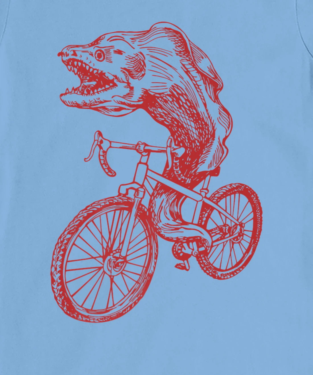 Womens SEEMBO Moray Eel Cycling Bicycle Fish Cyclist Biking Bike T-Shirt, Kid T-Shirt and Women T-Shirt