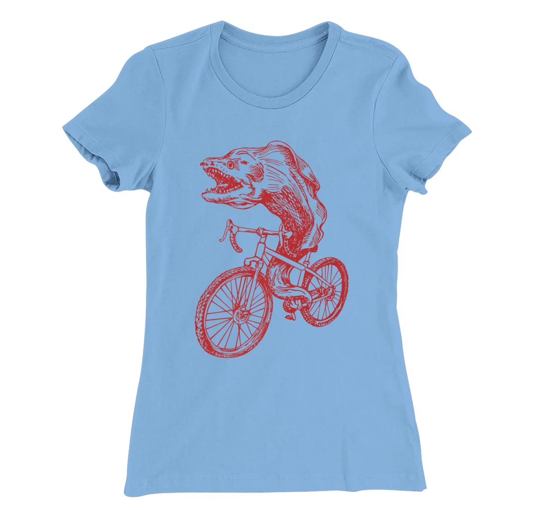 Womens SEEMBO Moray Eel Cycling Bicycle Fish Cyclist Biking Bike T-Shirt, Kid T-Shirt and Women T-Shirt