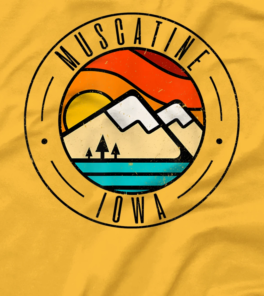 Minimalist Outdoors Muscatine Iowa IA T-Shirt, Women T-Shirt