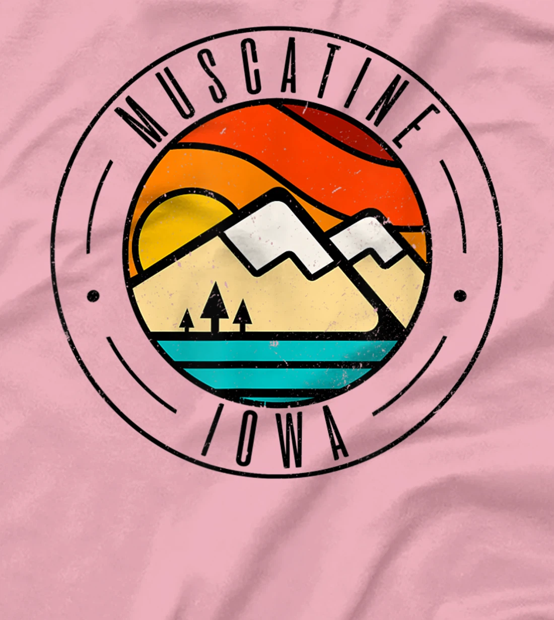 Minimalist Outdoors Muscatine Iowa IA T-Shirt, Women T-Shirt