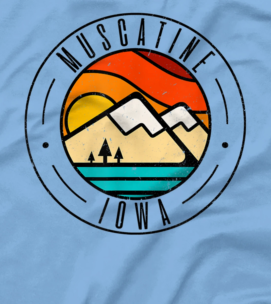 Minimalist Outdoors Muscatine Iowa IA T-Shirt, Women T-Shirt