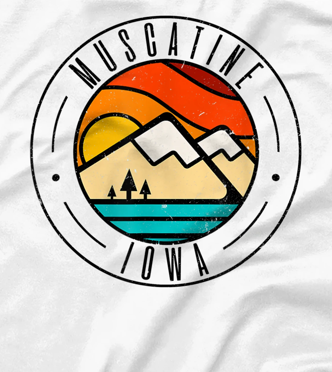 Minimalist Outdoors Muscatine Iowa IA T-Shirt, Women T-Shirt