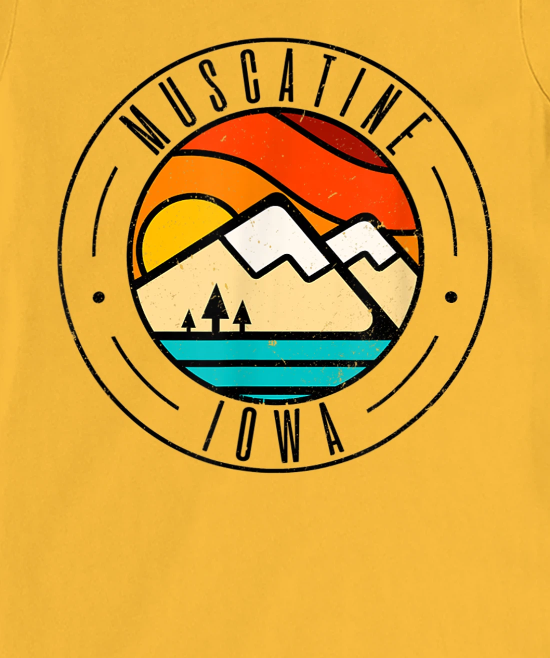 Minimalist Outdoors Muscatine Iowa IA T-Shirt, Women T-Shirt