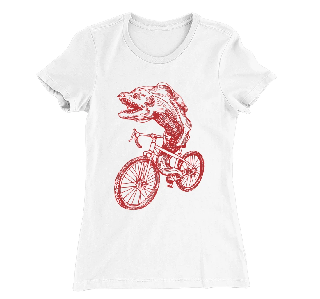 Womens SEEMBO Moray Eel Cycling Bicycle Fish Cyclist Biking Bike T-Shirt, Kid T-Shirt and Women T-Shirt