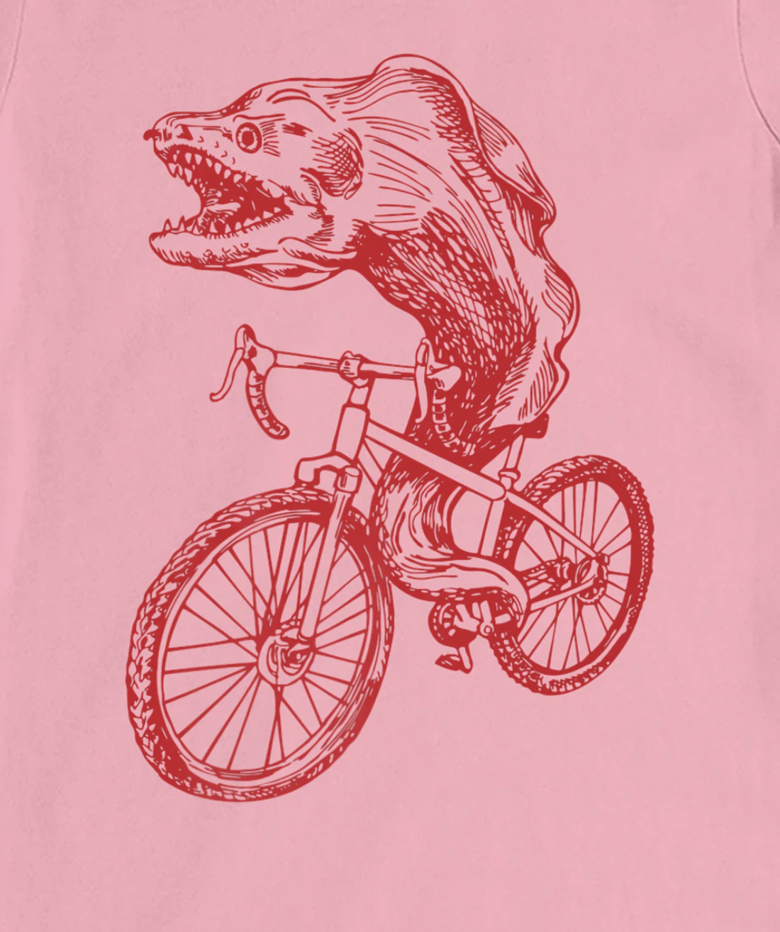 Womens SEEMBO Moray Eel Cycling Bicycle Fish Cyclist Biking Bike T-Shirt, Kid T-Shirt and Women T-Shirt
