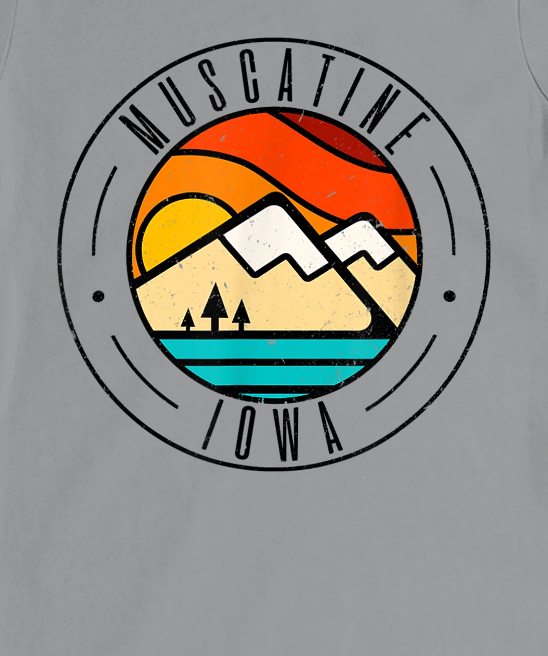 Minimalist Outdoors Muscatine Iowa IA T-Shirt, Women T-Shirt