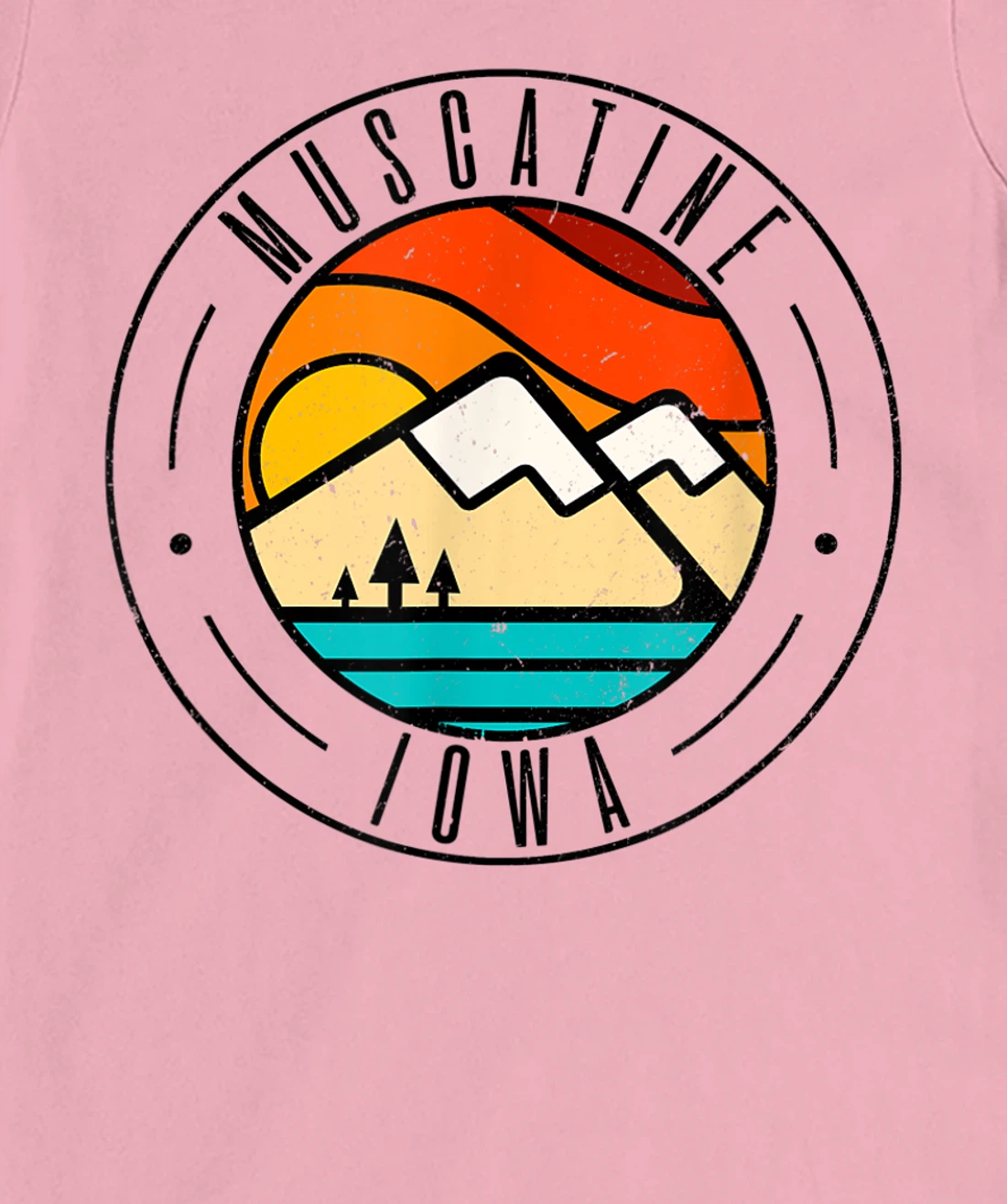 Minimalist Outdoors Muscatine Iowa IA T-Shirt, Women T-Shirt