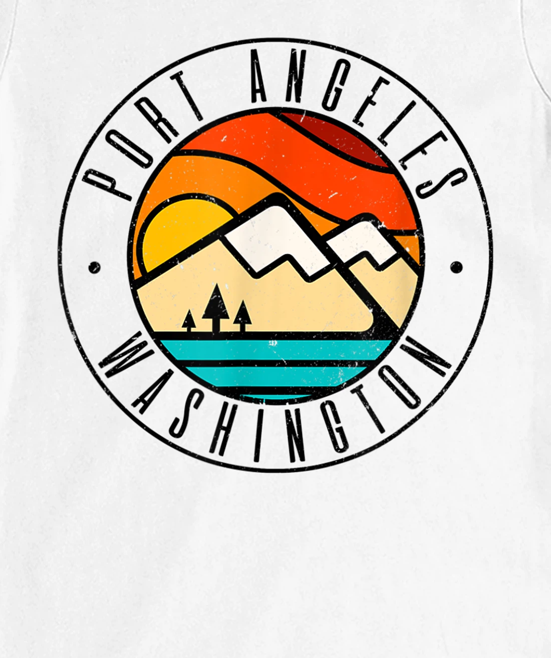 Minimalist Outdoors Port Angeles Washington WA T-Shirt, Women T-Shirt