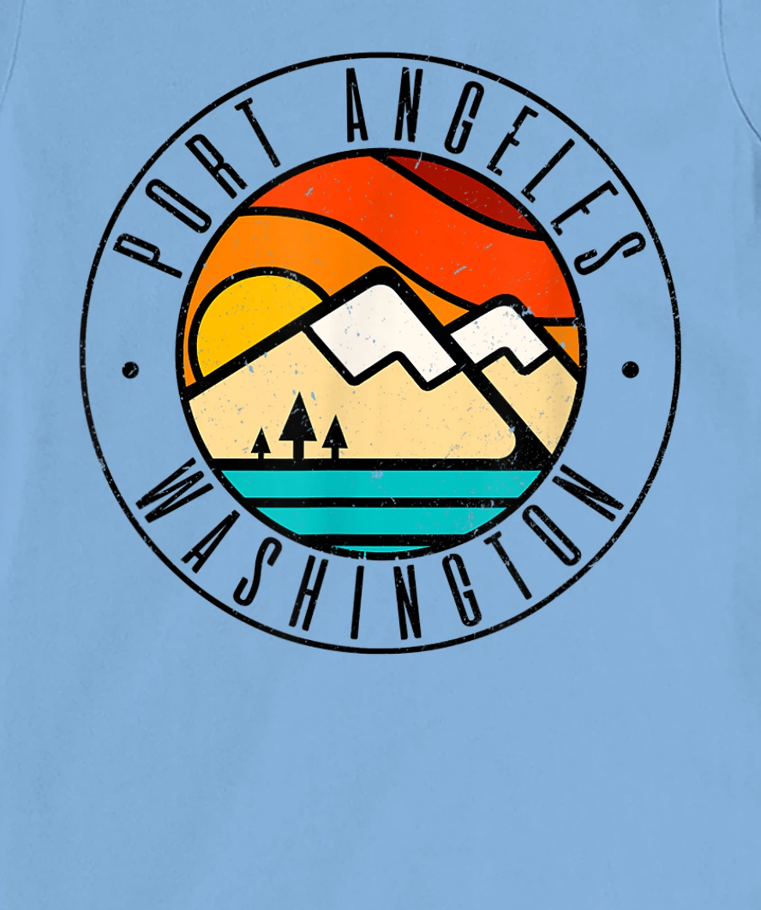 Minimalist Outdoors Port Angeles Washington WA T-Shirt, Women T-Shirt
