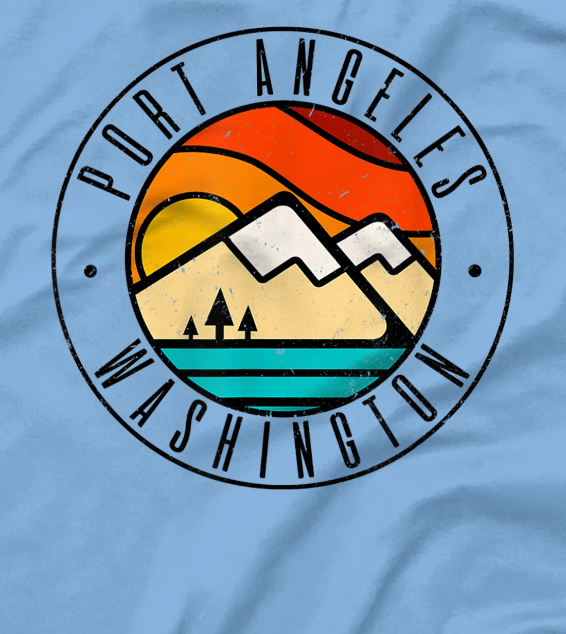 Minimalist Outdoors Port Angeles Washington WA T-Shirt, Women T-Shirt