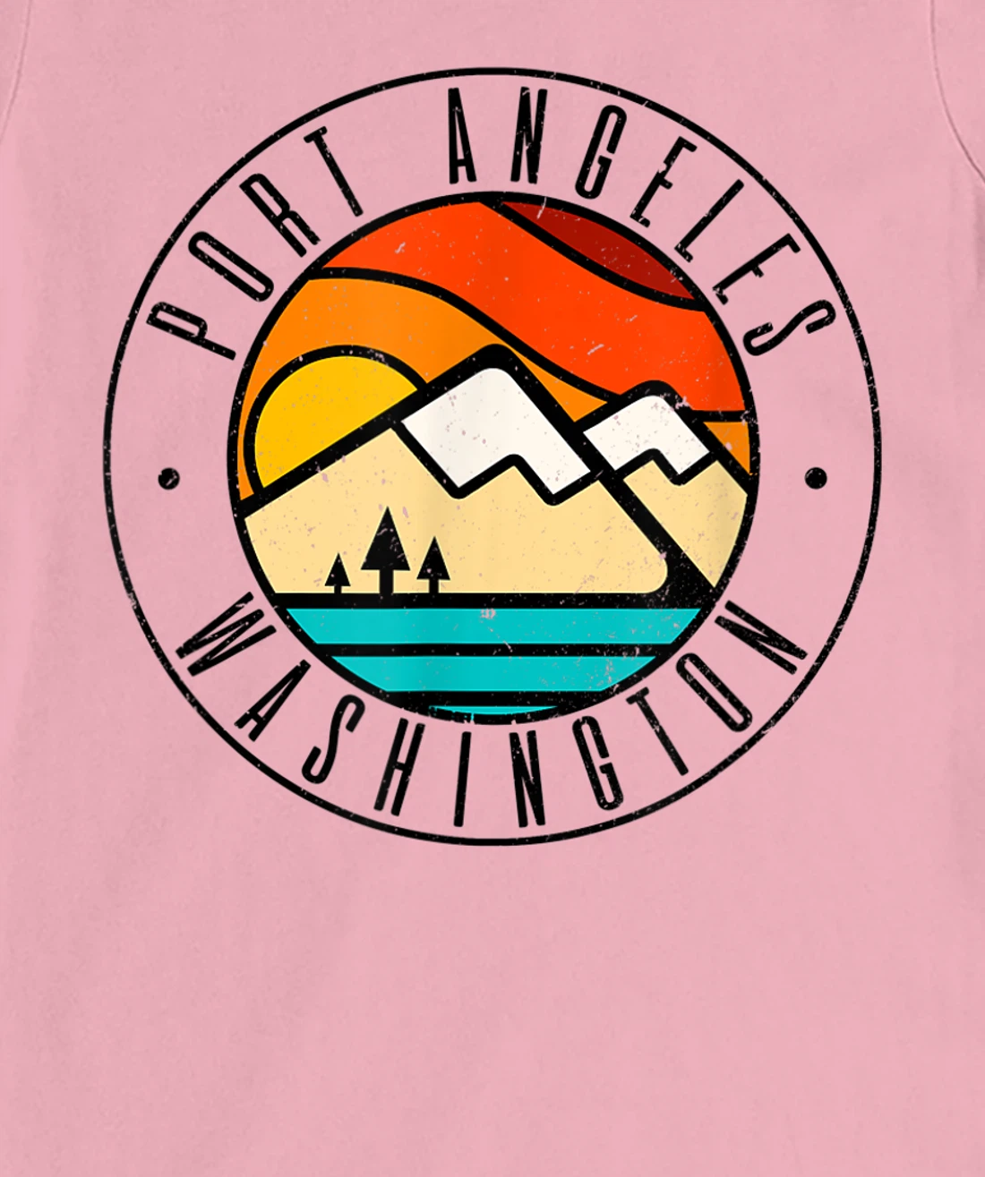 Minimalist Outdoors Port Angeles Washington WA T-Shirt, Women T-Shirt