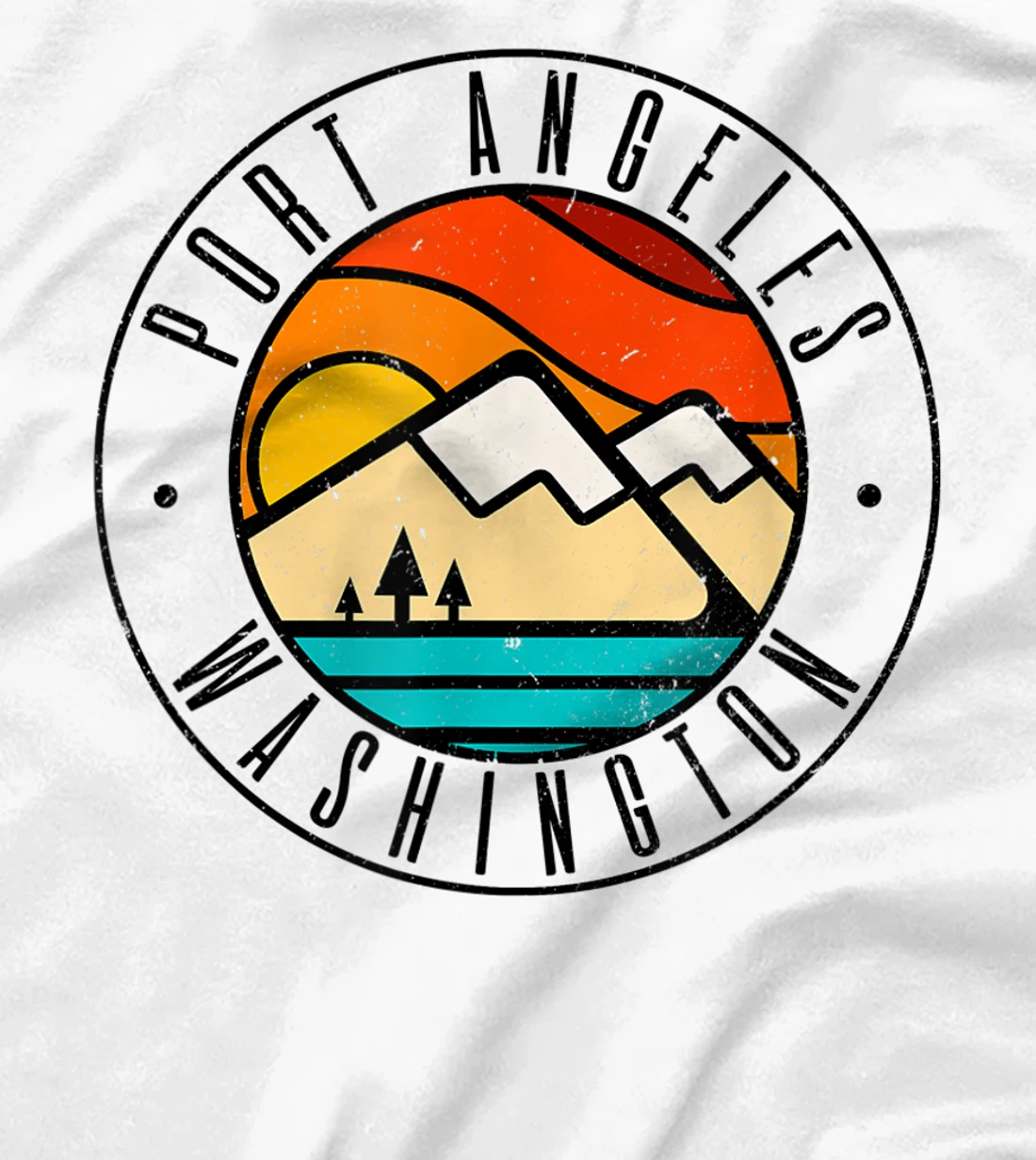 Minimalist Outdoors Port Angeles Washington WA T-Shirt, Women T-Shirt