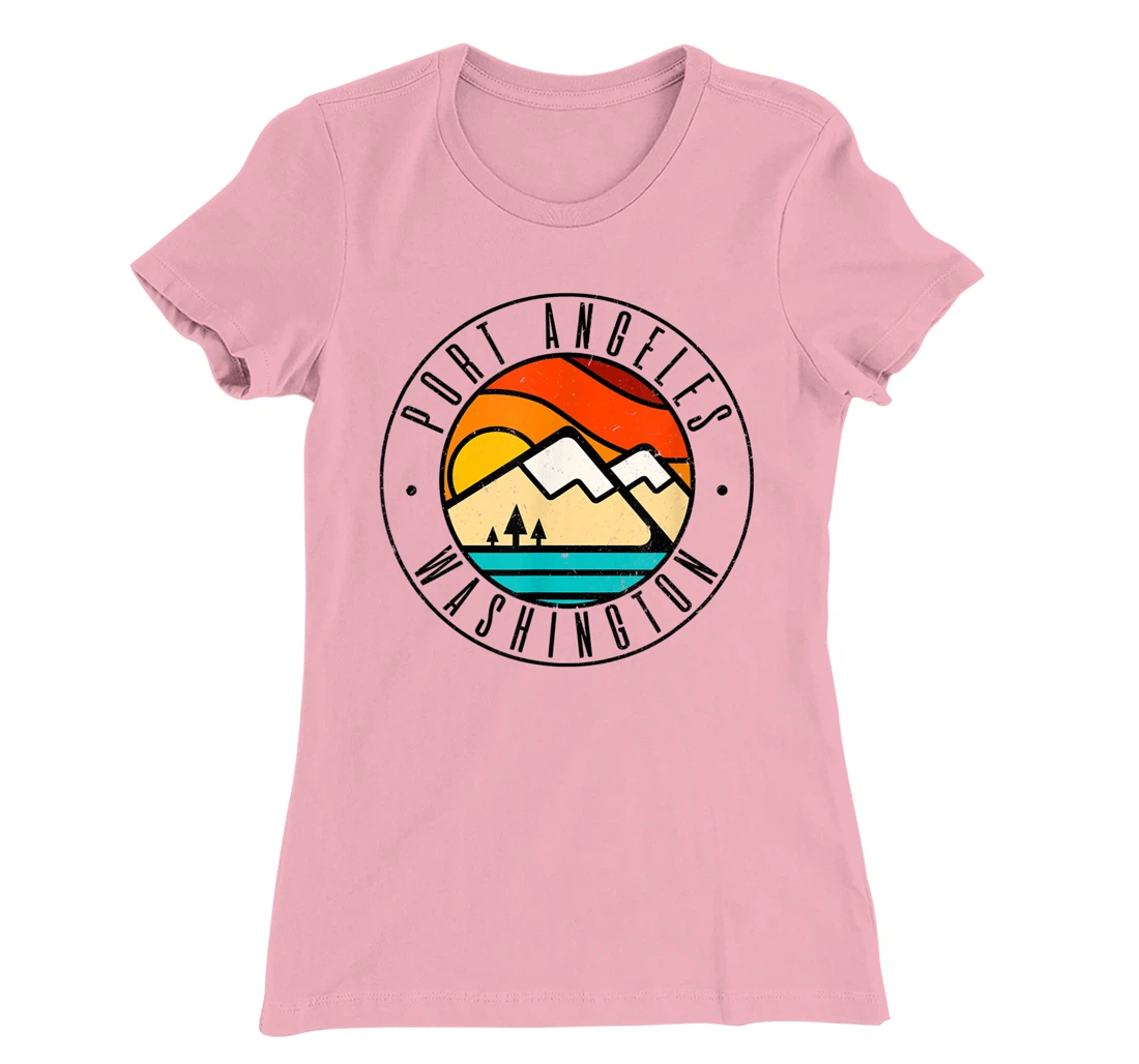 Minimalist Outdoors Port Angeles Washington WA T-Shirt, Women T-Shirt