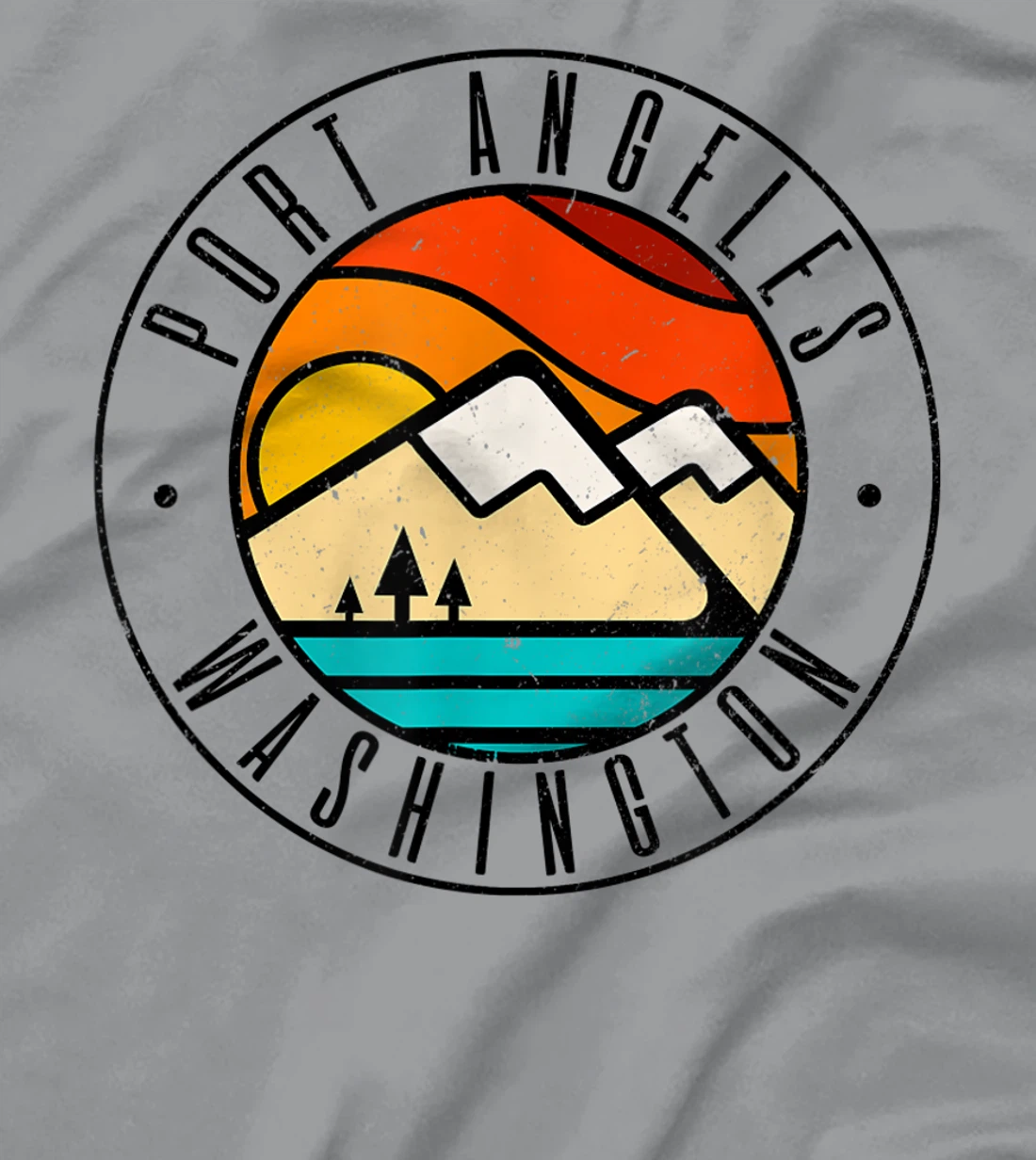 Minimalist Outdoors Port Angeles Washington WA T-Shirt, Women T-Shirt