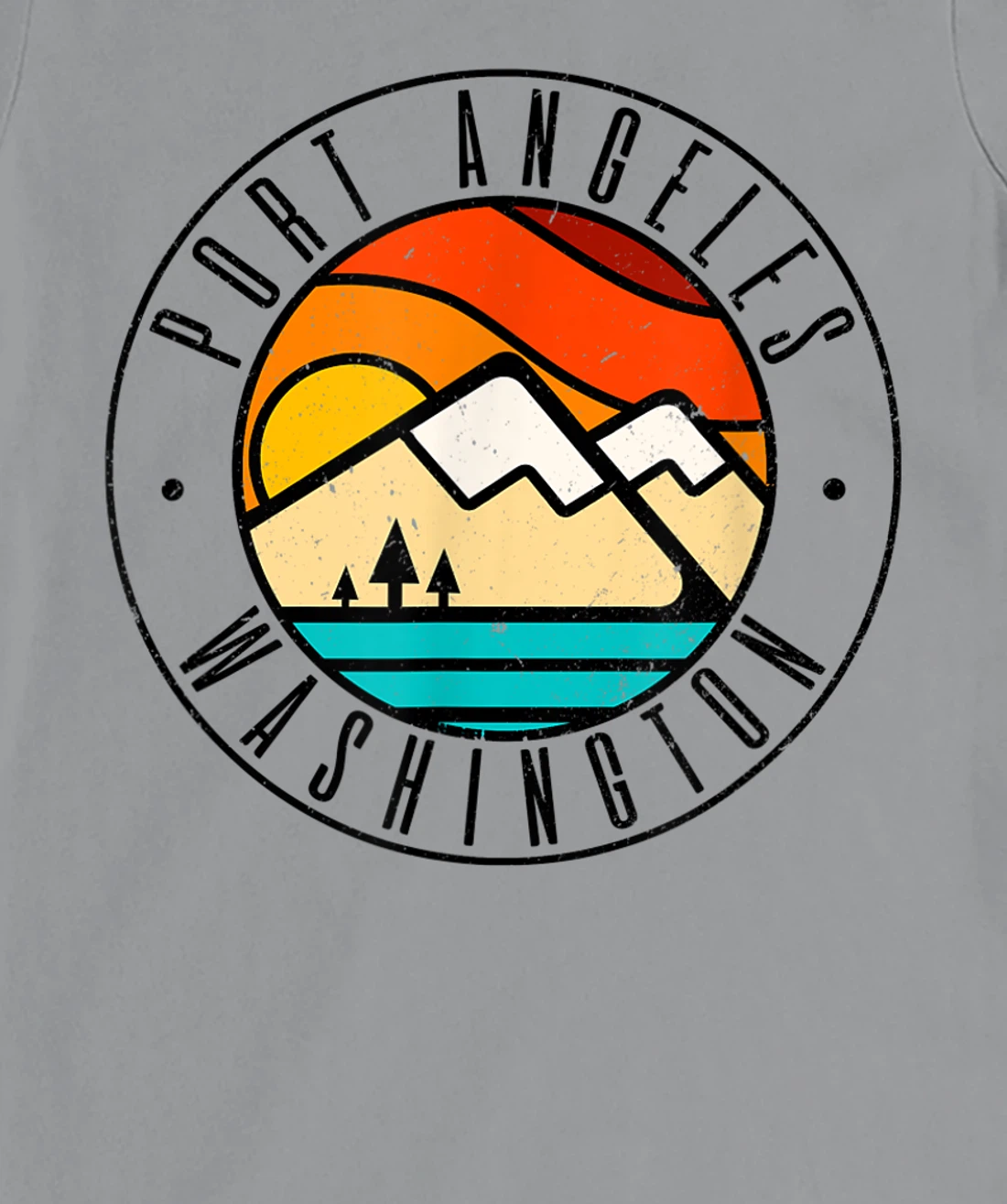 Minimalist Outdoors Port Angeles Washington WA T-Shirt, Women T-Shirt