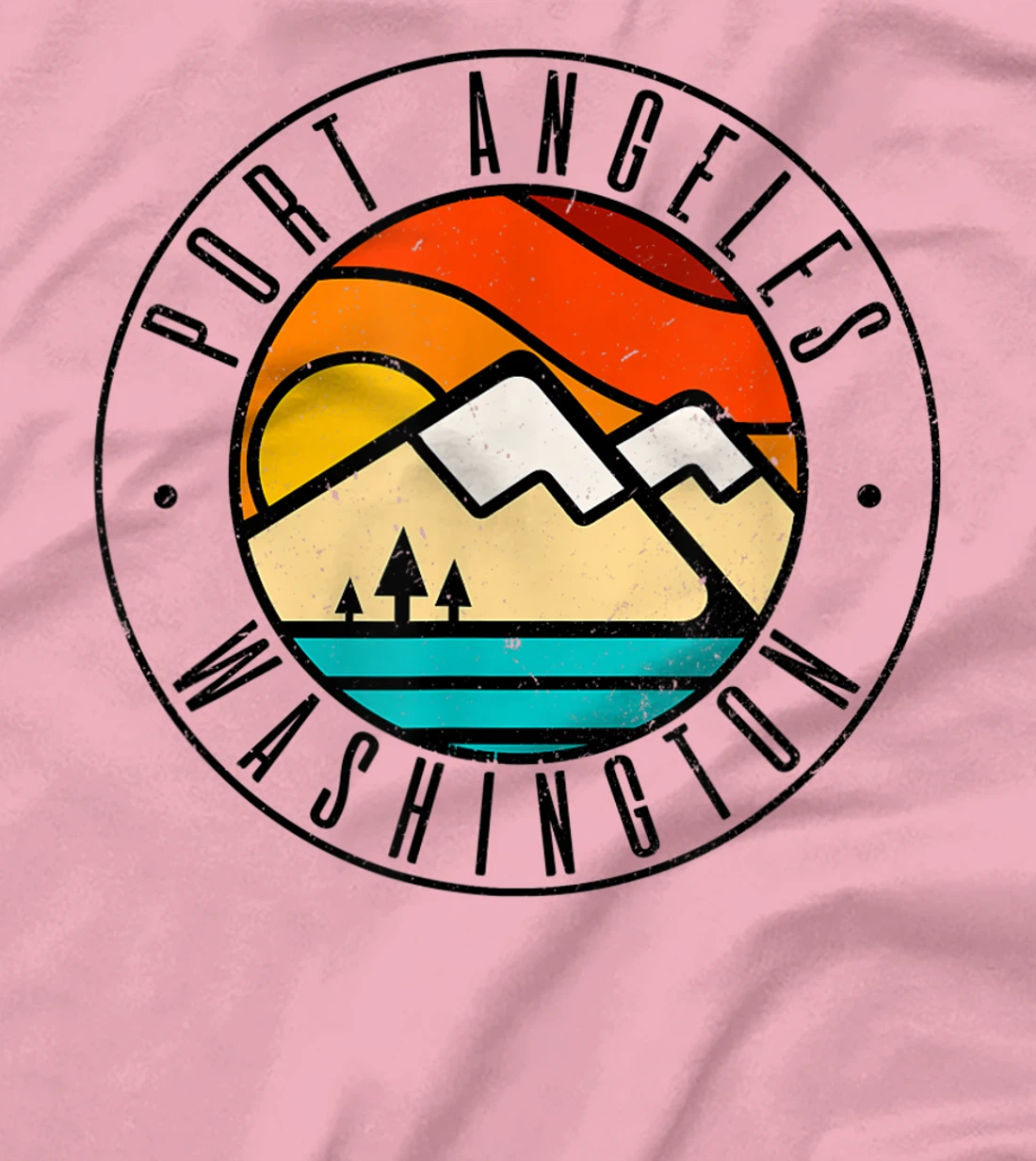 Minimalist Outdoors Port Angeles Washington WA T-Shirt, Women T-Shirt