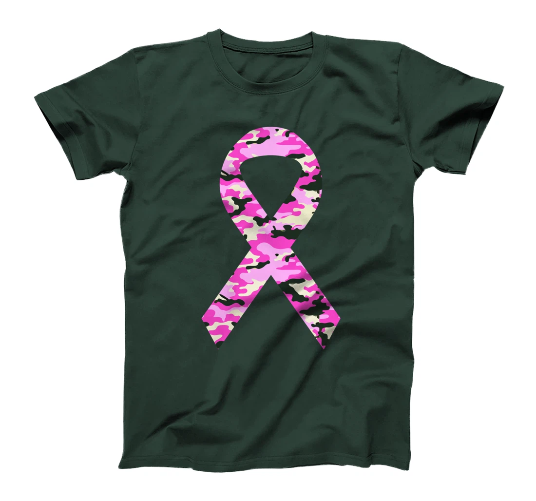 Breast Cancer Awareness Ribbon Pink Camo Survivor T-Shirt
