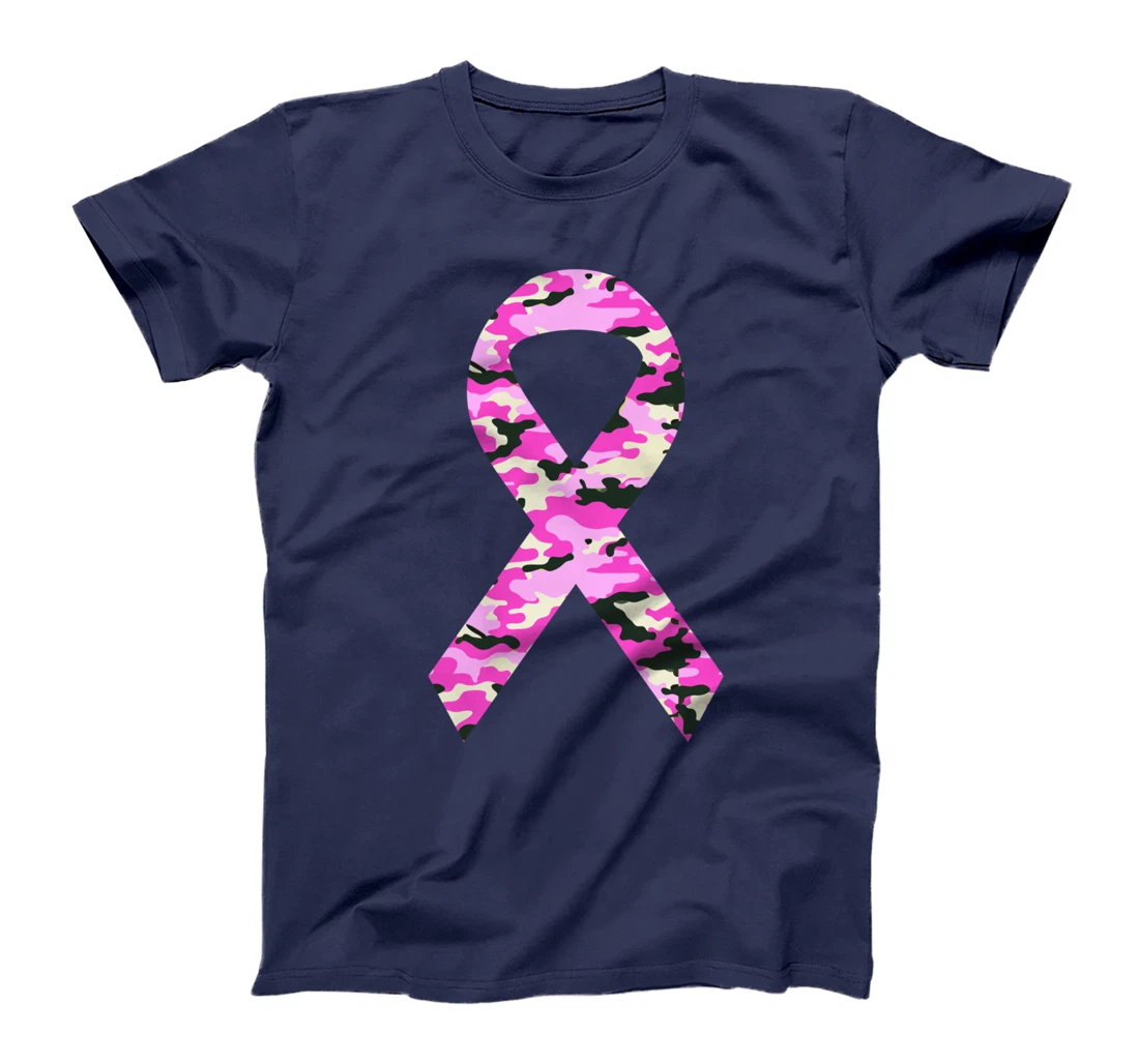 Breast Cancer Awareness Ribbon Pink Camo Survivor T-Shirt
