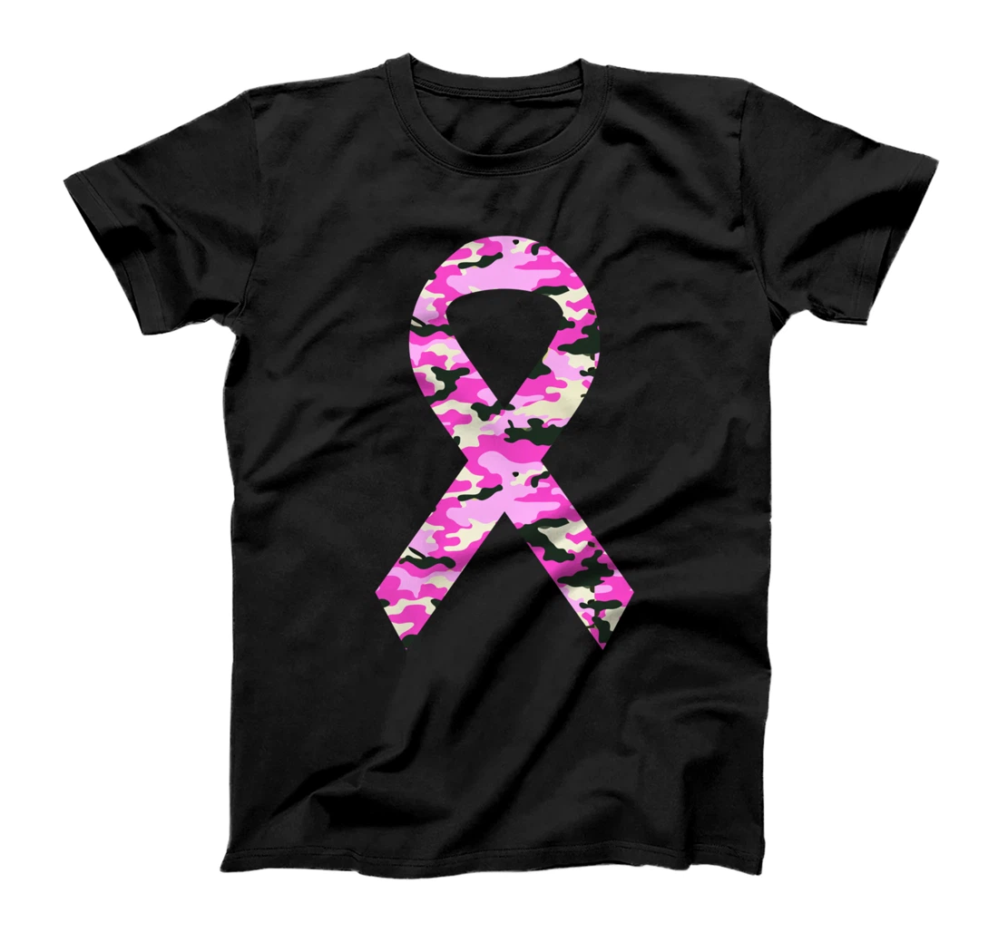 Breast Cancer Awareness Ribbon Pink Camo Survivor T-Shirt