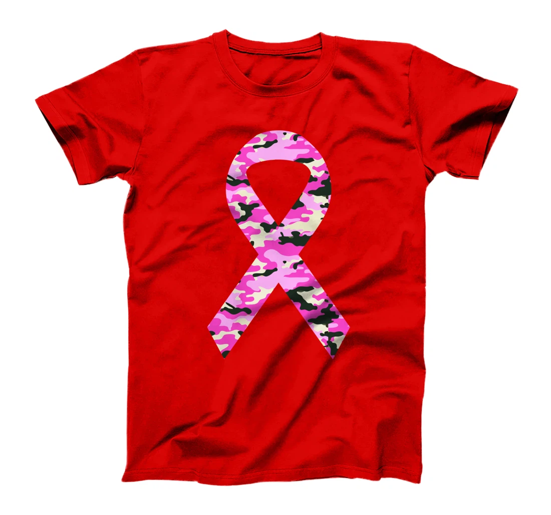 Breast Cancer Awareness Ribbon Pink Camo Survivor T-Shirt