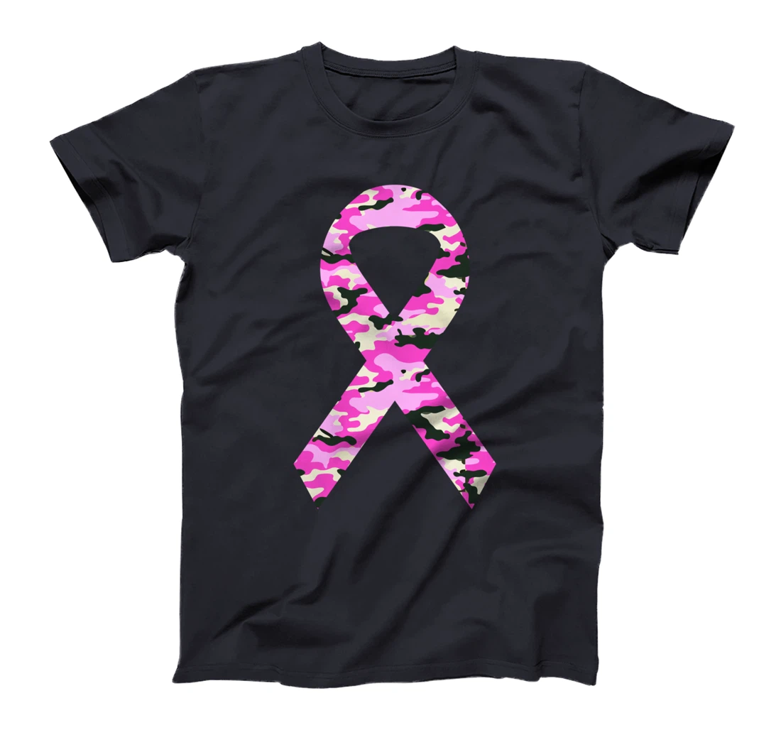 Breast Cancer Awareness Ribbon Pink Camo Survivor T-Shirt