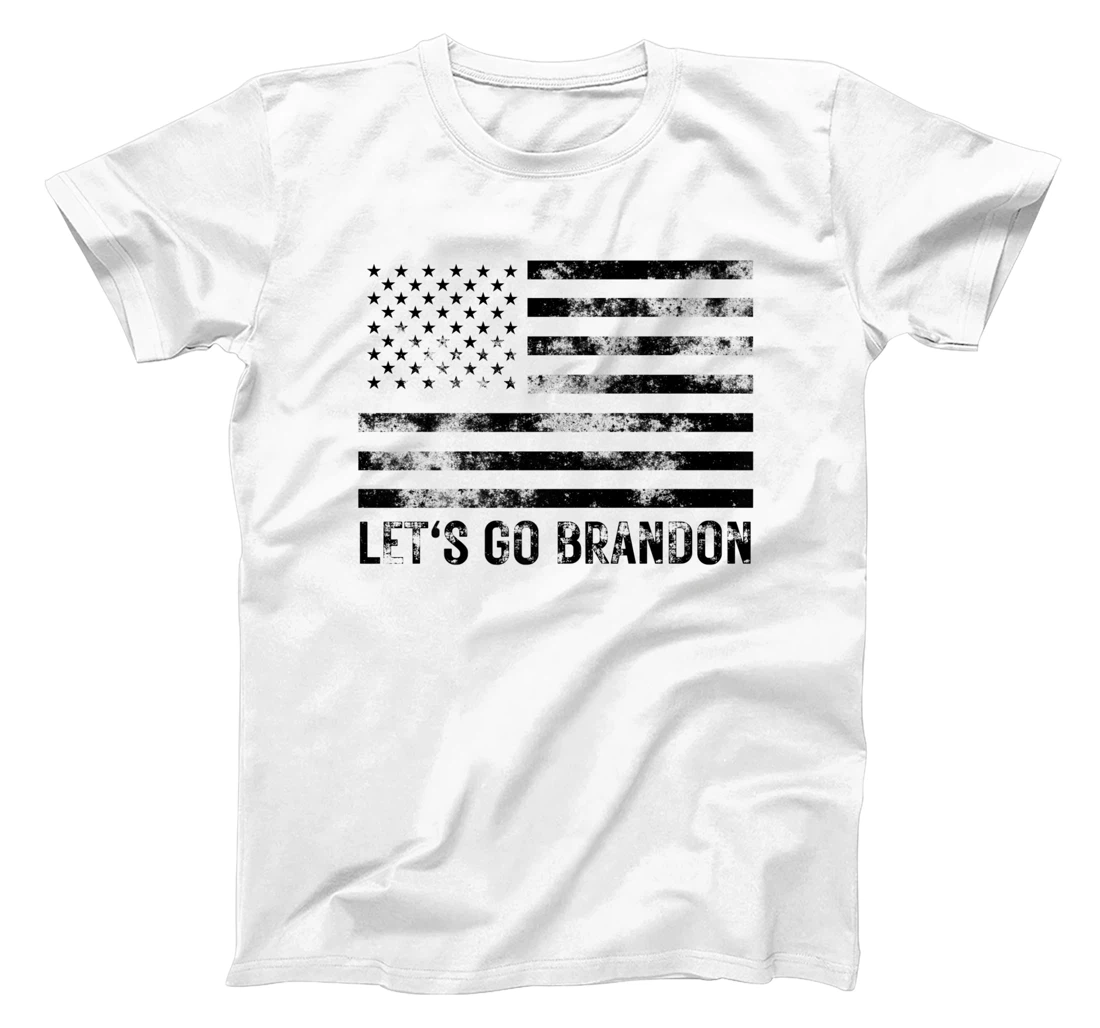 Womens Let's Go Brandon Conservative Anti Liberal US Flag T-Shirt, Women T-Shirt