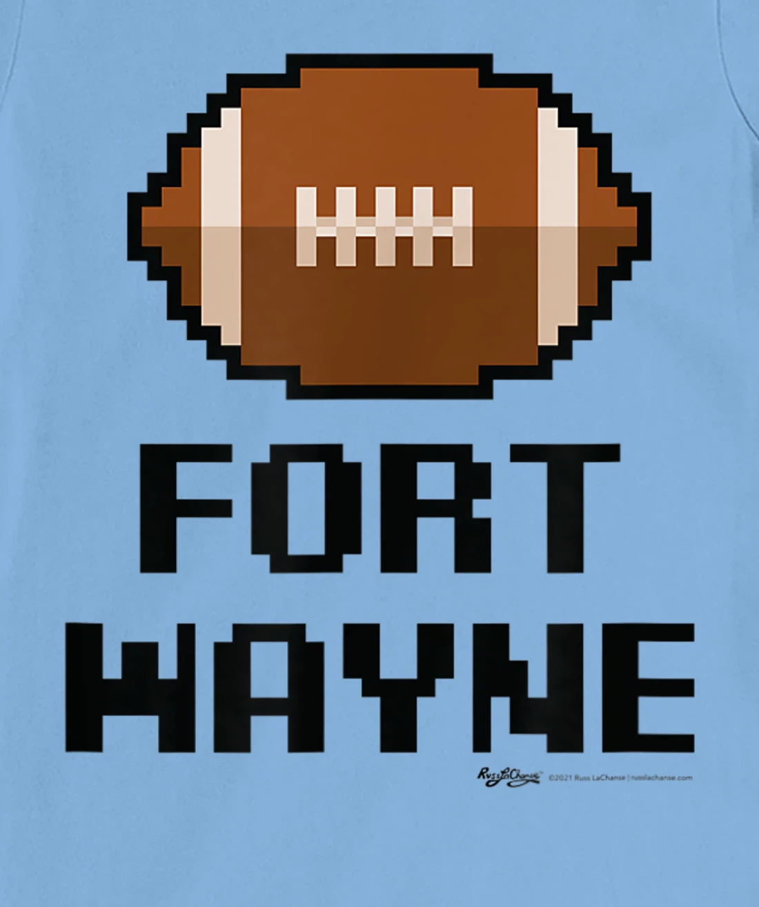 Womens Gamer Football Fort Wayne 8-Bit City T-Shirt, Women T-Shirt