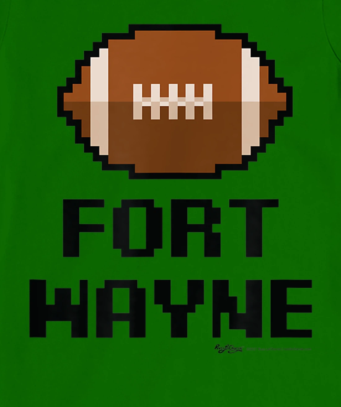 Womens Gamer Football Fort Wayne 8-Bit City T-Shirt, Women T-Shirt