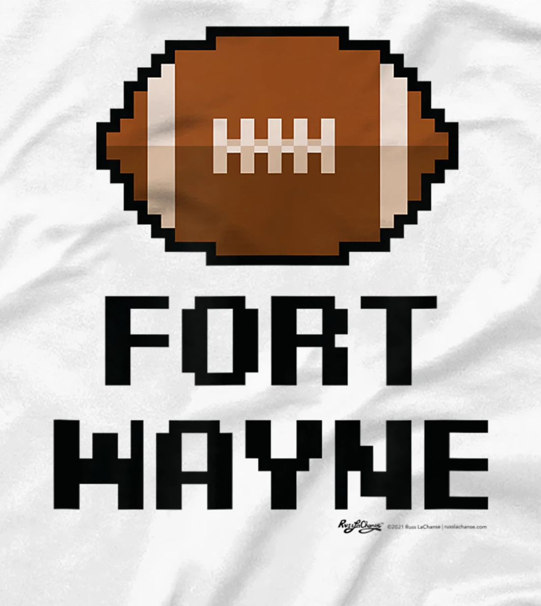 Womens Gamer Football Fort Wayne 8-Bit City T-Shirt, Women T-Shirt