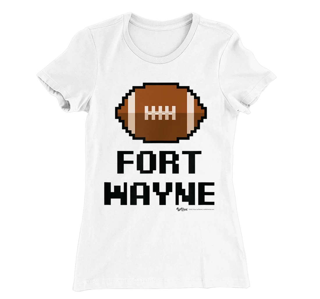 Womens Gamer Football Fort Wayne 8-Bit City T-Shirt, Women T-Shirt