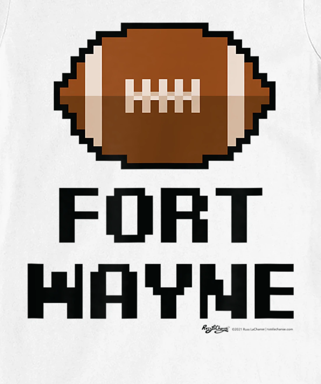 Womens Gamer Football Fort Wayne 8-Bit City T-Shirt, Women T-Shirt