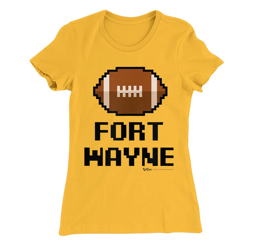 Womens Gamer Football Fort Wayne 8-Bit City T-Shirt, Women T-Shirt
