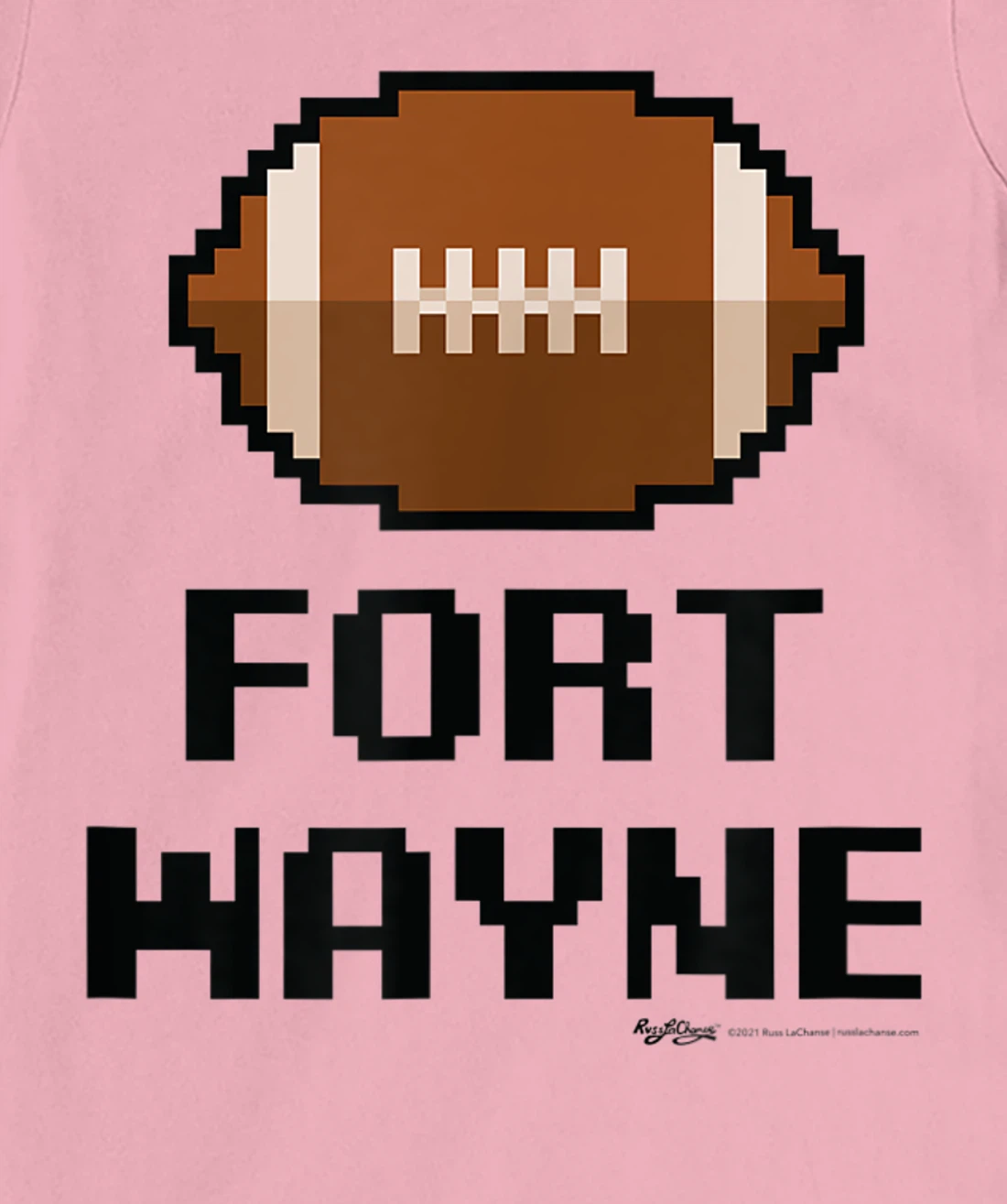 Womens Gamer Football Fort Wayne 8-Bit City T-Shirt, Women T-Shirt