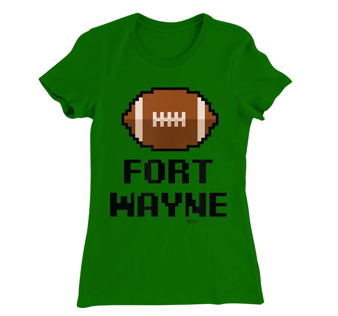 Womens Gamer Football Fort Wayne 8-Bit City T-Shirt, Women T-Shirt