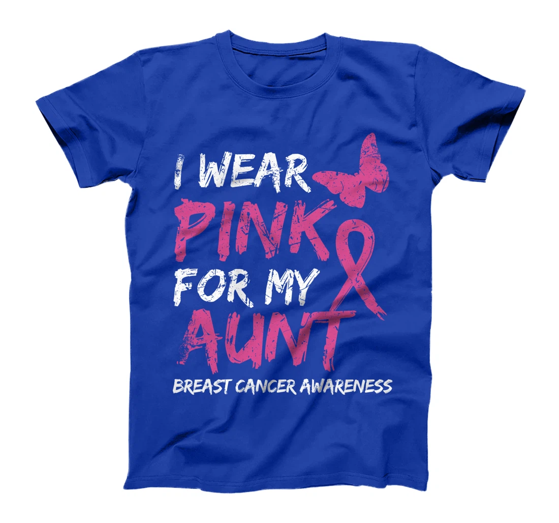 I Wear Pink For My Aunt Breast Cancer Awareness Ribbon T-Shirt