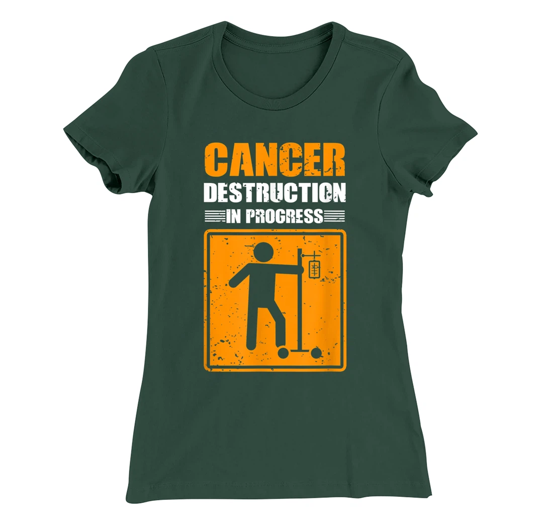 Cancer Destruction In Process Cancer Patient Warrior T-Shirt, Women T-Shirt