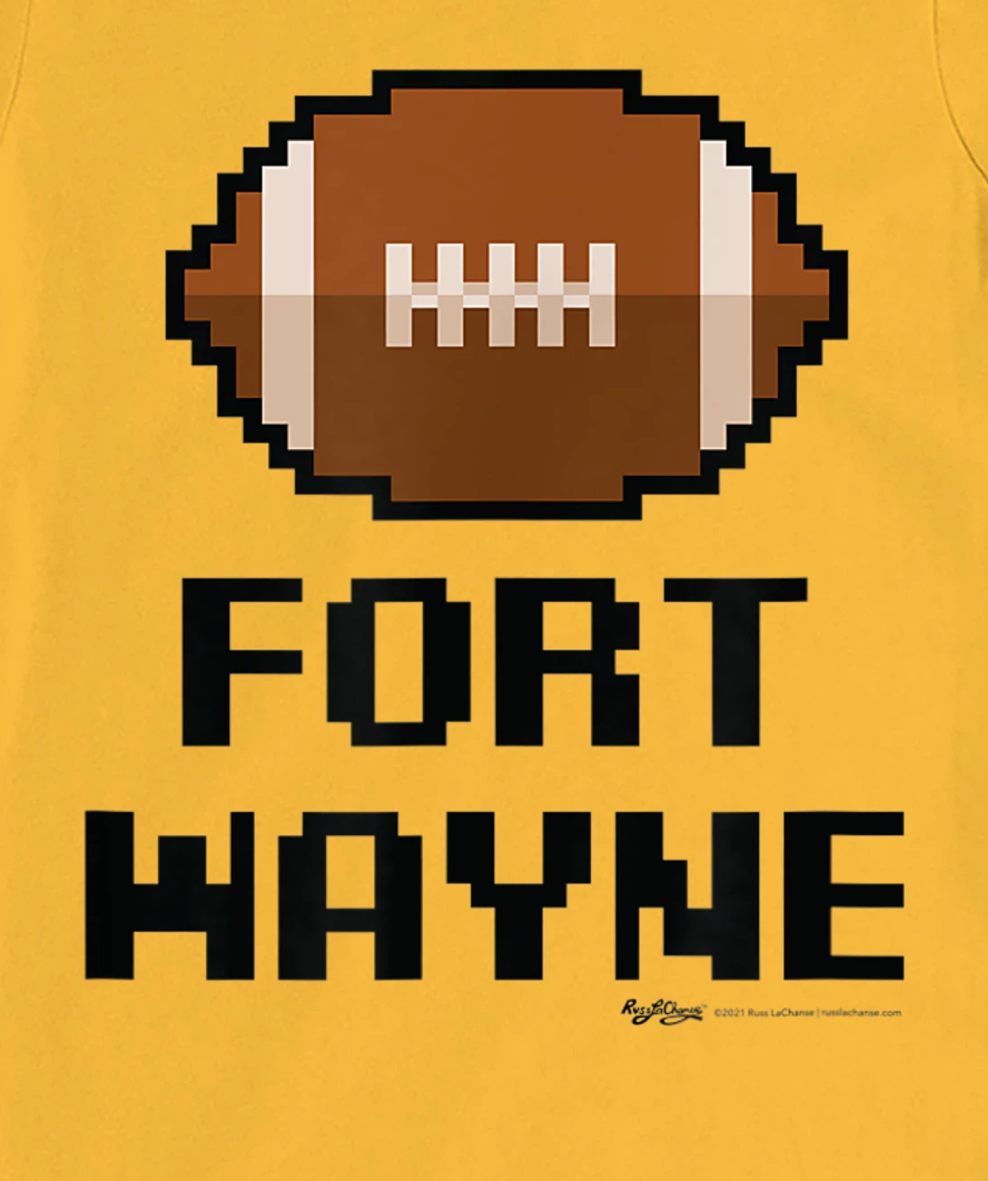 Womens Gamer Football Fort Wayne 8-Bit City T-Shirt, Women T-Shirt