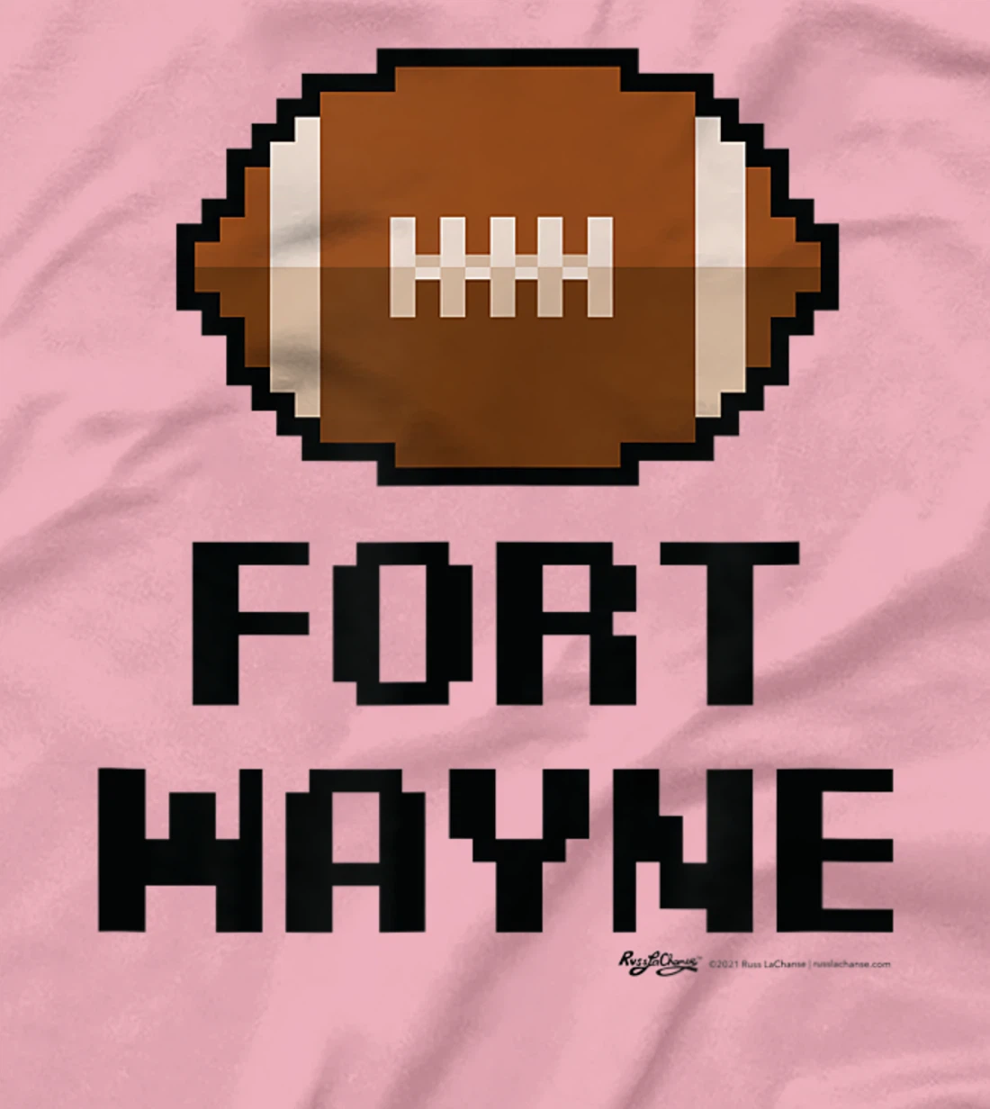 Womens Gamer Football Fort Wayne 8-Bit City T-Shirt, Women T-Shirt