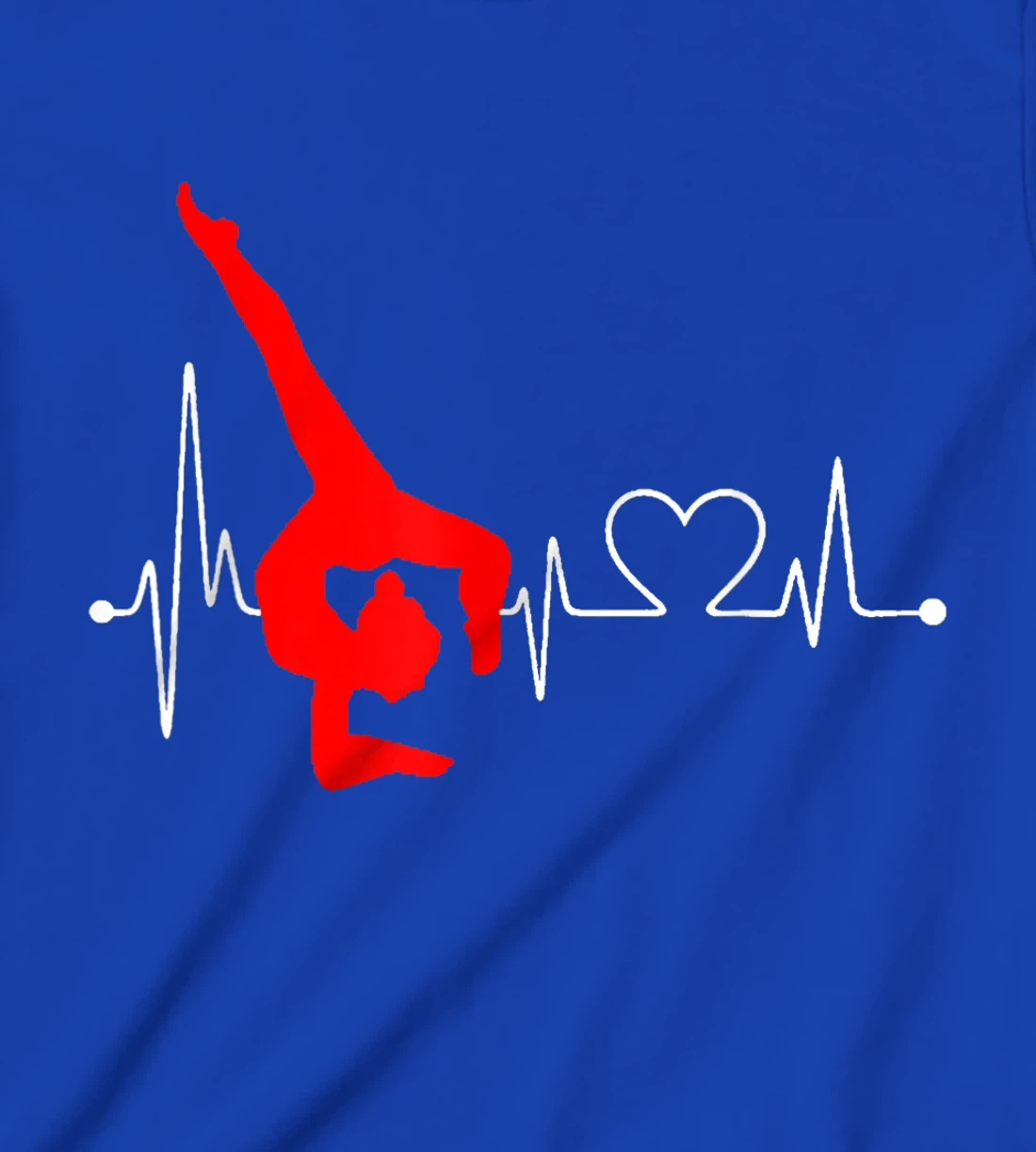 Gymnastics Handstand Heartbeat EKG Pulse Line Sports Gymnast T-Shirt, Kid T-Shirt and Women T-Shirt