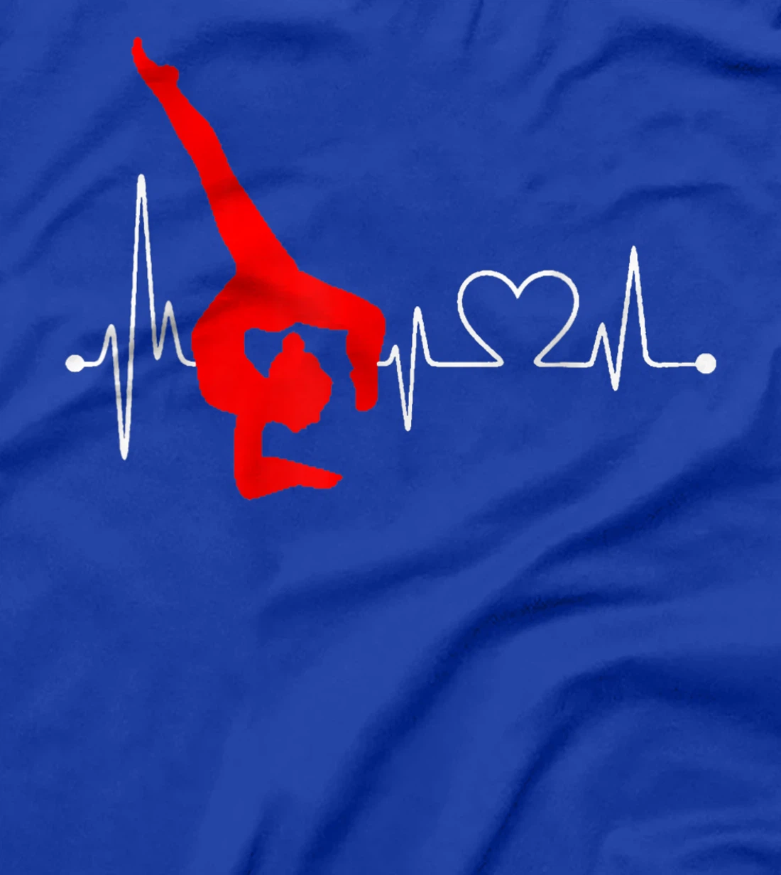 Gymnastics Handstand Heartbeat EKG Pulse Line Sports Gymnast T-Shirt, Kid T-Shirt and Women T-Shirt