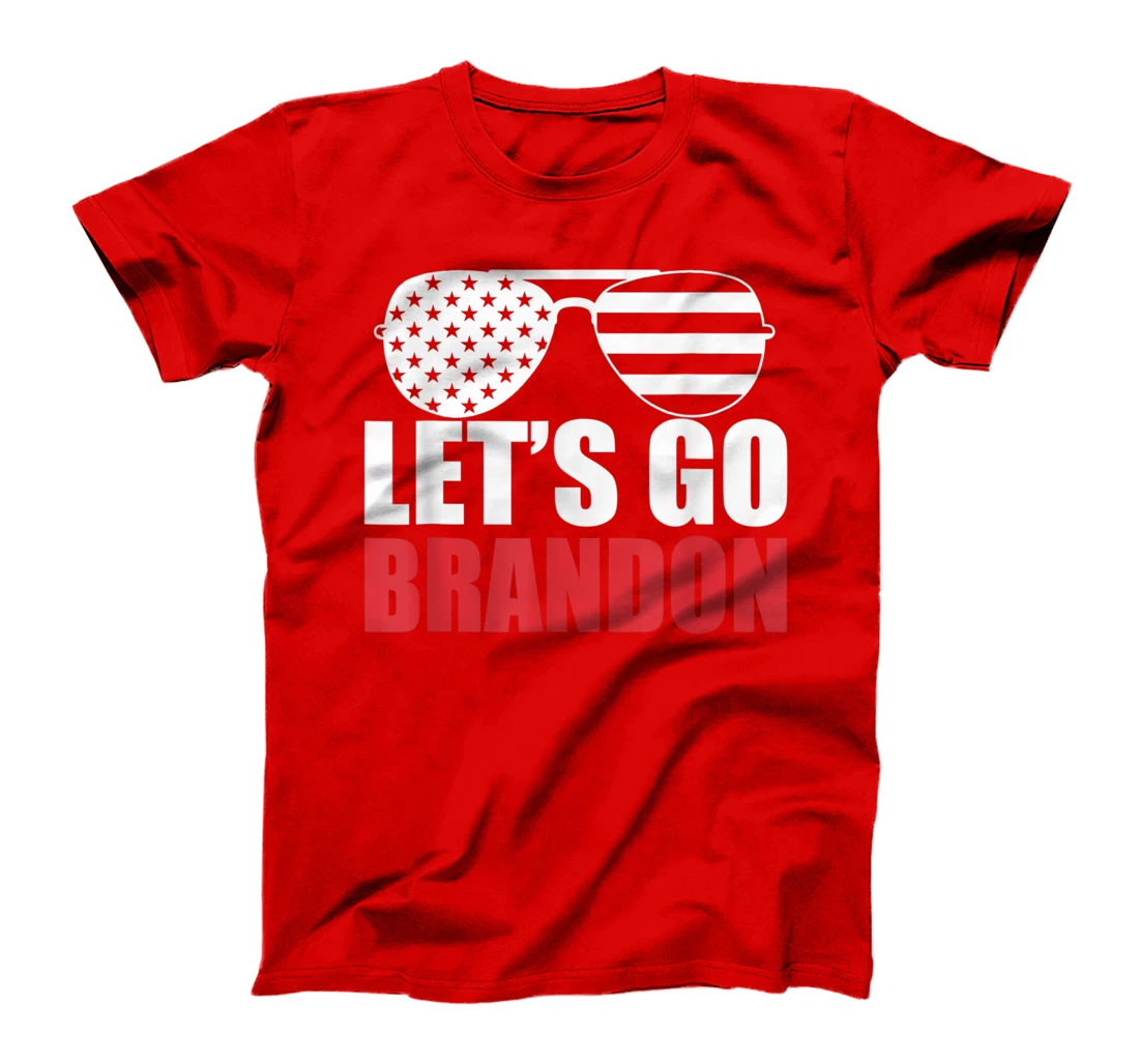 Let's Go Brandon Flag Sunglasses Funny Anti Biden T-Shirt, Women T-Shirt