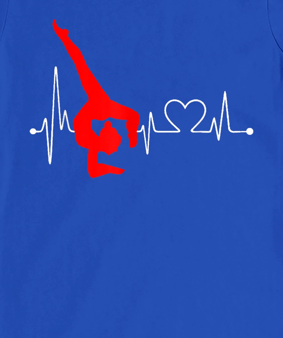 Gymnastics Handstand Heartbeat EKG Pulse Line Sports Gymnast T-Shirt, Kid T-Shirt and Women T-Shirt
