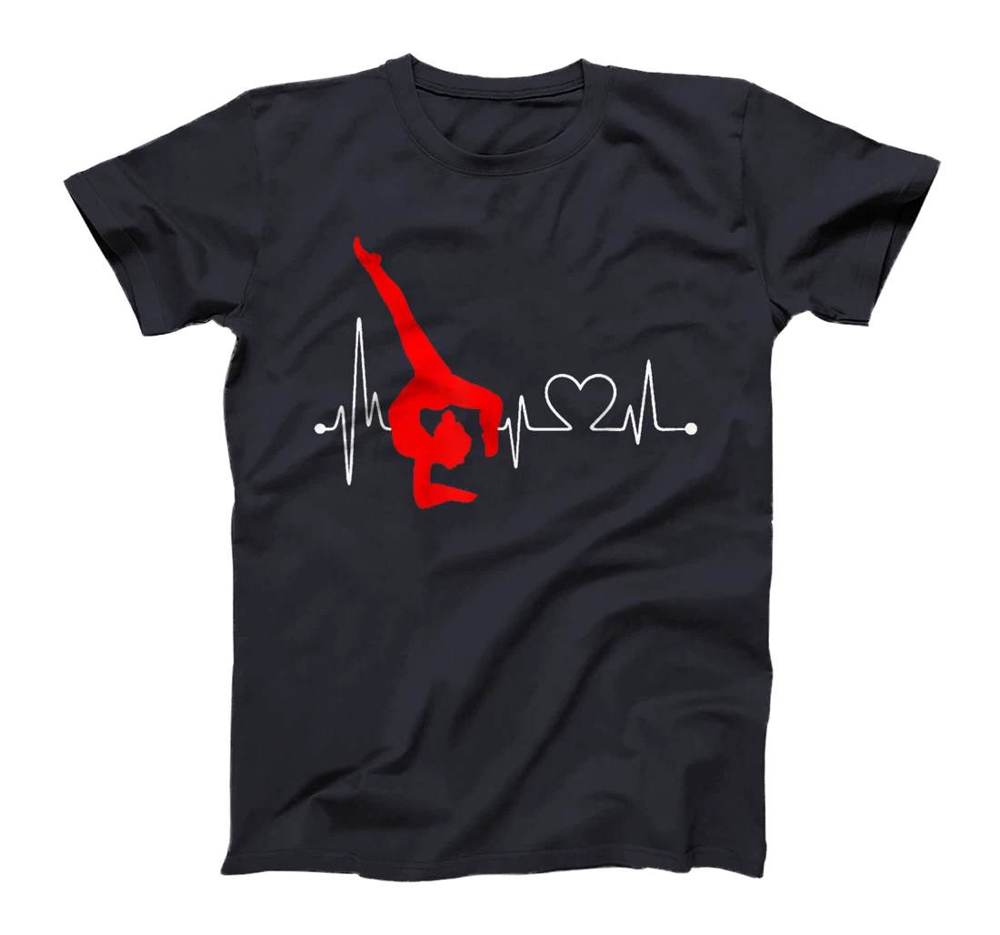 Gymnastics Handstand Heartbeat EKG Pulse Line Sports Gymnast T-Shirt, Kid T-Shirt and Women T-Shirt