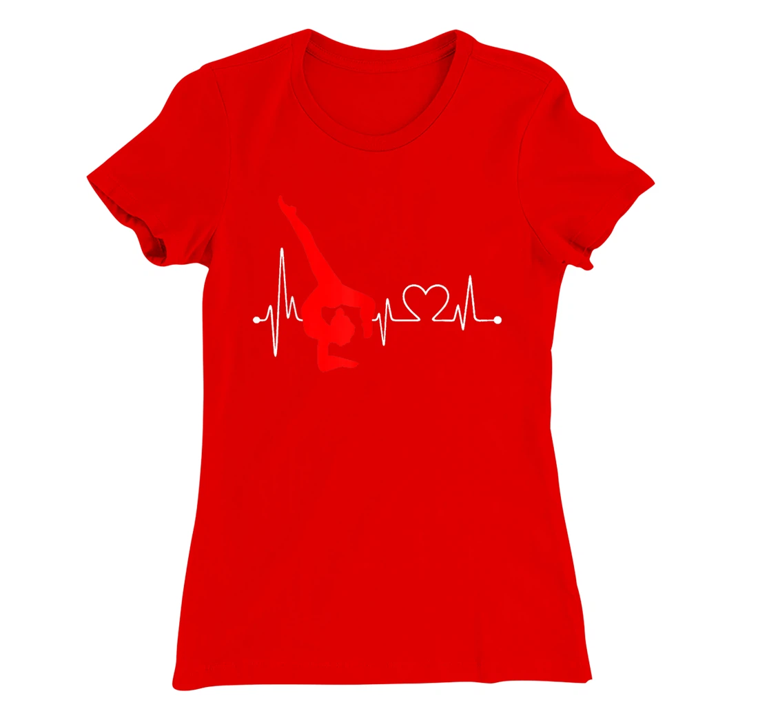 Gymnastics Handstand Heartbeat EKG Pulse Line Sports Gymnast T-Shirt, Kid T-Shirt and Women T-Shirt
