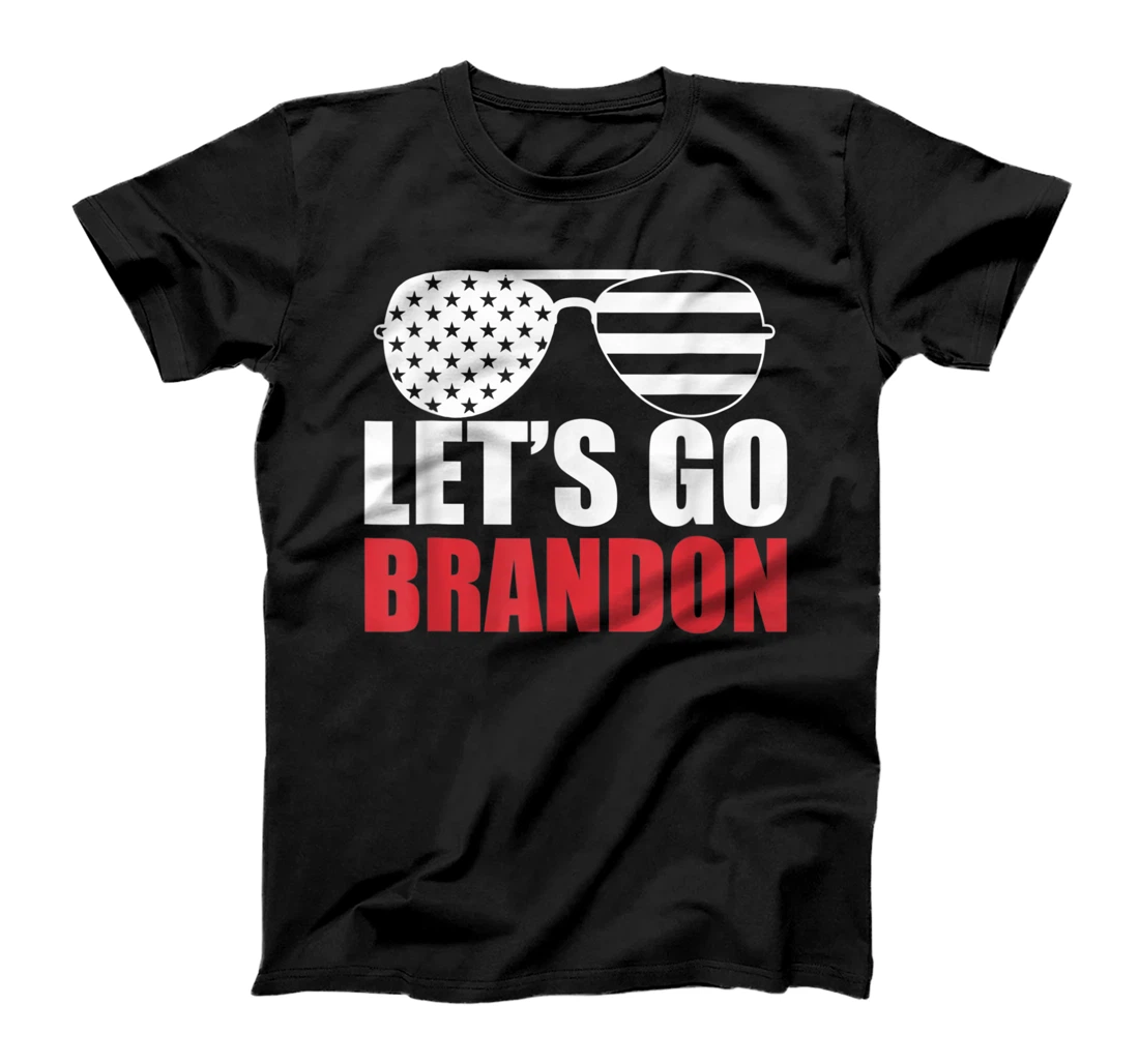 Let's Go Brandon Flag Sunglasses Funny Anti Biden T-Shirt, Women T-Shirt
