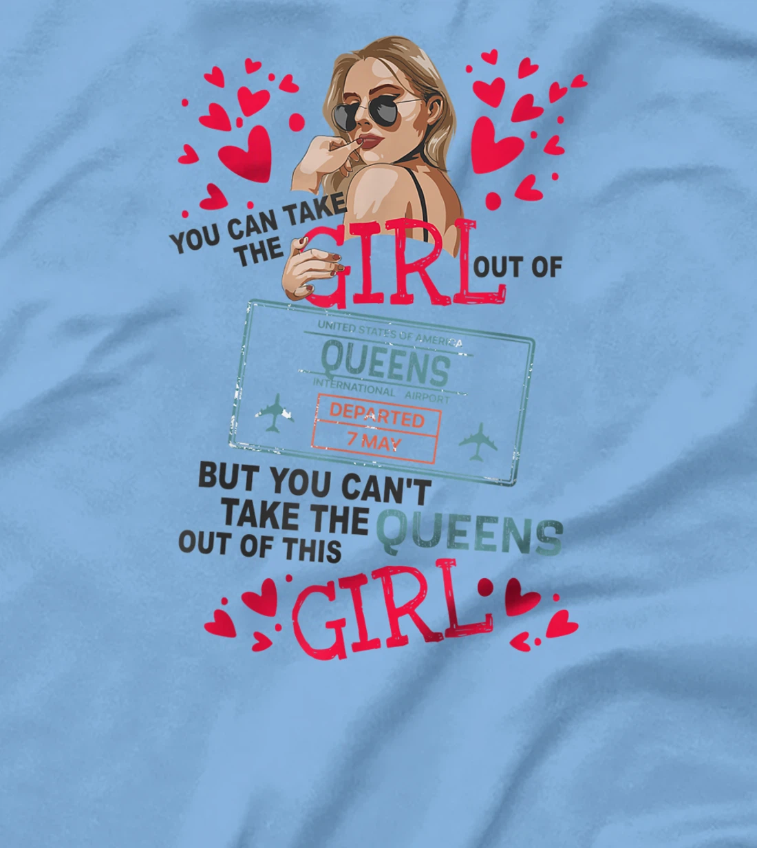 Womens Proud Queens Girl - Travel Queen From Queens New York T-Shirt, Kid T-Shirt and Women T-Shirt